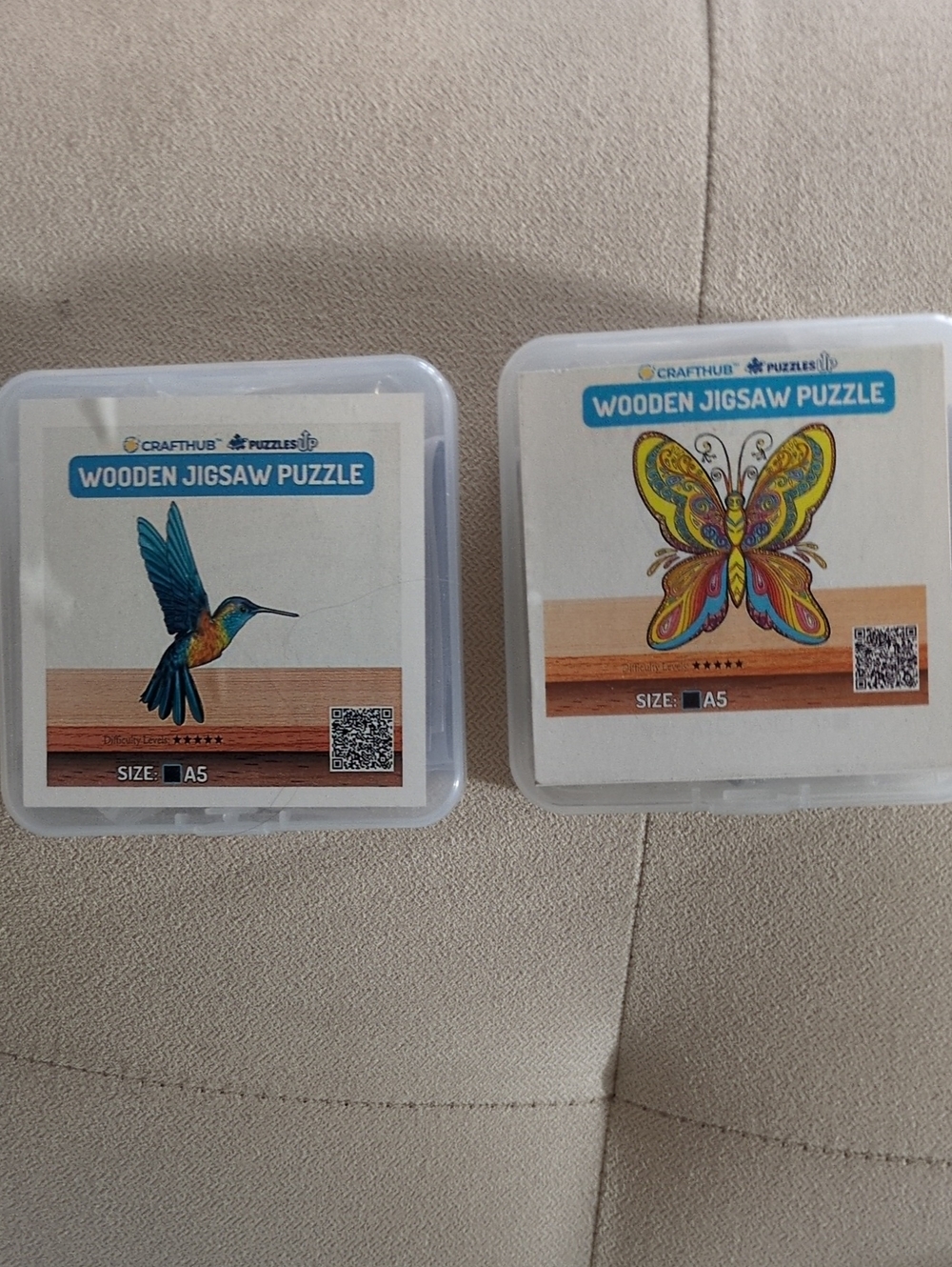 Wooden Jigsaw Puzzle - Colorful Hummingbird And Butterfly. NWT!